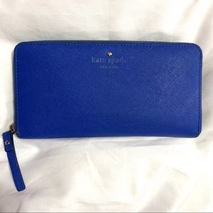 KATE SPADE Mikas Pond Stacy Leather Wallet - Blue